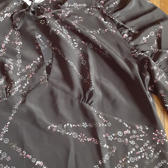 Topshop Starry Floral Print Prairie Blouse - Picture 8 of 10